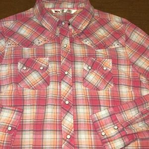 CUMBERLAND OUTFITTERS Pearl Snap Down Shirt Size M